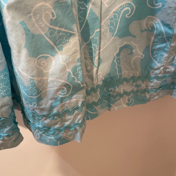 Vintage Strapless Blue Lilly Pulitzer Sea horse Dress size 2 - Picture 4 of 7